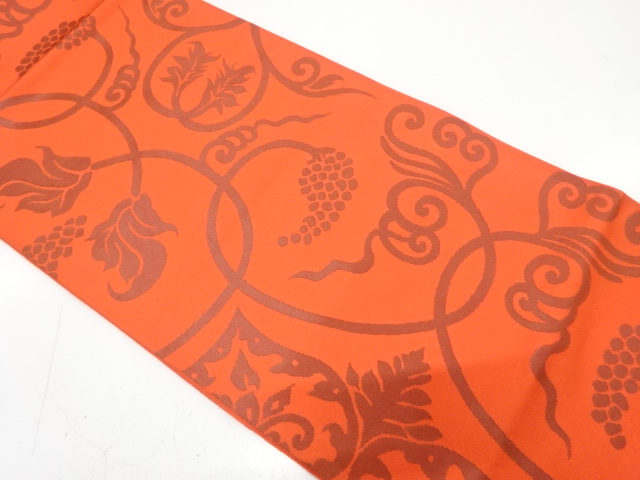 JAPANESE FUKURO OBI / WOVEN FLOWER ARABESQUE